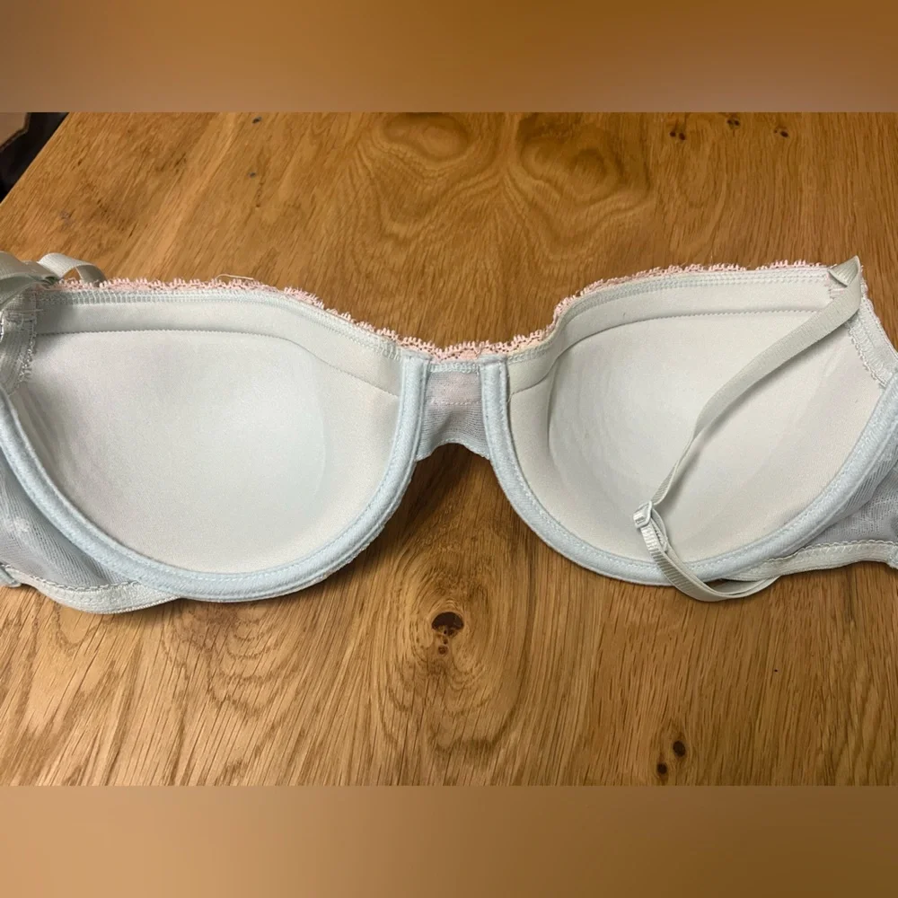 Victorias Secret Y2K Bra Embroidered Lace Seafoam Mint Green 36C - Picture 7 of 7